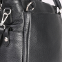 černé italské kožené kabelky na rameno alebo crossbody vivien