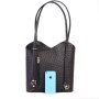 moderní kožené dámské kabelky a batohy 2v1 černé alexandra