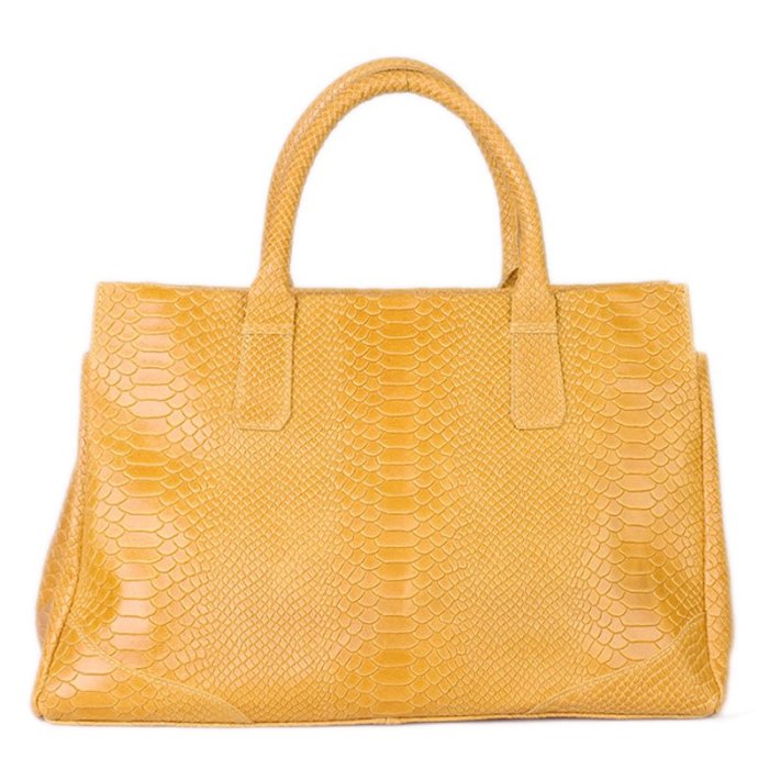velké prostorné kožené kabelky pro dámy bernardeta žlutá