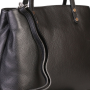 originál kvalitní dámské černé kožené kabelky na rameno seneti
