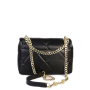 luxusní dámské prošívané kožené kabelky černé luveta