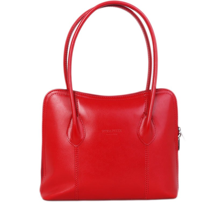 luxusní kvalitní kabelky z hovadzí kuze Revita červené