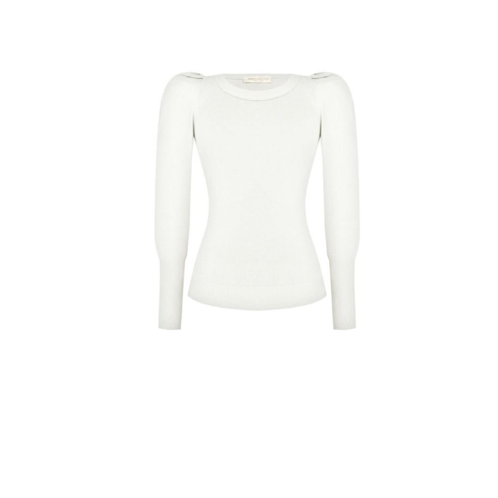 Dámský podzimní pulovr bílý Rinascimento CFM80010178003