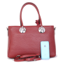 luxusní italské kožené kabelky přes rameno sonia červené